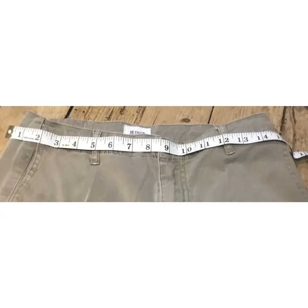 hudson shorts Cutoff Bermuda Length tan boys size 18
